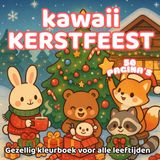 Kawaii Kerstfeest – Gezellig kleurboek voor alle leeftijden: 50 pagina’s met schattige dieren, kerstbomen, sneeuwpret en warme feestmomenten — voor kinderen, tieners en volwassenen