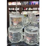 Kawaii Kuromi Pipetli Kulplu Cam Bardak