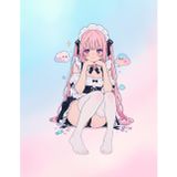 Kawaii Maid Aesthetic College Ruled Notebook: Cute Anime Girl Journal with Pink Lined Pages - 90 Pages, 8.5" × 11 Pastel Aesthetic School Supplies