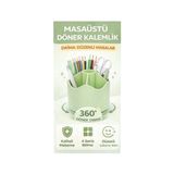 Kawaii Masa Üstü Kalemlik Kalem Makyaj Kutusu 360 Derece Döner Düzenleyici Organizer Hediyelik