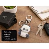 Kawaii Panda Charm Anahtarlık Peluş Figür Sevimli Anahtar Aksesuarı Hediye