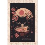 Kawaii Ramen Cat Notebook: Japanese Anime Aesthetic Lined Journal with Sakura | Cute Gift for Noodle & Cat Lovers