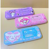 Kawaii Sanrio Kuromi Cinnamoroll Pom Pom Purin My Melody Metal Kalemlik Kalem Kutusu - Pembe