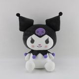 Kawaii Sanrio Kuromi Karikatür Peluş Oyuncak Mor - Siyah
