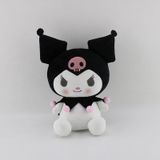 Kawaii Sanrio Kuromi Karikatür Peluş Oyuncak Pembe - Siyah