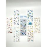 Kawaii Uyku ve Okul Temalı 6 Yaprak 149 Adet Sticker Seti/Etiket/Çıkartma/Bullet Journal
