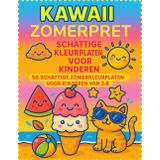 Kawaii Zomerpret: Schattige Kleurplaten voor Kinderen: 50 Schattige Zomerkleurplaten voor Kinderen van 3–8 Jaar | Met IJsjes, Strand, Dieren en Meer!