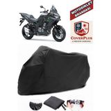 Kawasaki Klz 1000 Versys Branda Siyah Motosiket Brandası Motor Örtüsü Çadır Su Geçirmez Motosiklet Kılıfı Motor Brandası,lastikli,taşıma Torbalı - Arka Çanta UYUMSUZ
