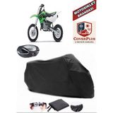Kawasaki Kx 65 Branda Siyah Arka Çanta Uyumlu(Topcase) Motosiket Brandası Motor Örtüsü Çadır Su Geçirmez Motosiklet Kılıfı Motor Brandası,lastikli,taşıma Torbalı