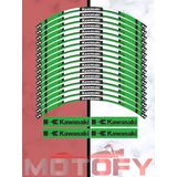 Kawasaki Motosiklet Jant Şeridi Takımı Yeşil