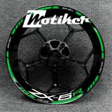 Kawasaki Ninja Zx-6r Yeşil Jant Tasarımı Sticker Etiket Modeli