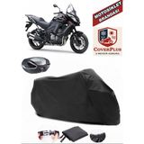 Kawasaki Versys 1000 S Branda Siyah Arka Çanta Uyumlu(Topcase) Motosiket Brandası Motor Örtüsü Çadır Su Geçirmez Motosiklet Kılıfı Motor Brandası,lastikli,taşıma Torbalı