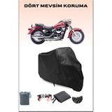Kawasaki Vn 800 Classic Uyumlu Siyah Motorsiklet Branda, Motor Örtüsü