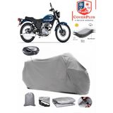 Kawasaki W 230 Branda Gri Arka Çanta Uyumlu(Topcase) Motosiket Brandası Motor Örtüsü Çadır Su Geçirmez Motosiklet Kılıfı Motor Brandası,lastikli,taşıma Torbalı