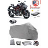 Kawasaki Z H2 Se Branda Gri Arka Çanta Uyumlu(Topcase) Motosiket Brandası Motor Örtüsü Çadır Su Geçirmez Motosiklet Kılıfı Motor Brandası,lastikli,taşıma Torbalı