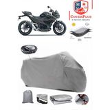 Kawasaki Z7 Hybrıd Branda Gri Arka Çanta Uyumlu(Topcase) Motosiket Brandası Motor Örtüsü Çadır Su Geçirmez Motosiklet Kılıfı Motor Brandası,lastikli,taşıma Torbalı