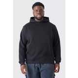 KAWEAR Büyük Beden Battal Beden 3 İplik Oversize Kapşonlu Sweatshirt