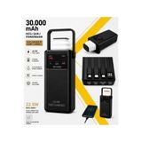 kawigo 30000mAh Powerbank Dahili Kablolu 22.5W Hızlı Şarj Taşınabilir Kamp Lambalı Powerbank LED Fener Type-C PD Power Bank Tüm Modellerle Uyumlu Powerbank
