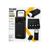 kawigo 50000mAh Powerbank Dahili Kablolu 22.5W Hızlı Şarj Taşınabilir Kamp Lambalı Powerbank LED Fener Type-C PD Power Bank Tüm Modellerle Uyumlu Powerbank