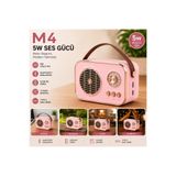 kawigo M4 Retro Bluetooth Hoparlör 5W Kablosuz Taşınabilir Hoparlör Type-C Şarjlı TF Kart Destekli Nostaljik Radyo Tasarım Ev, Ofis, Kamp İçin Mini Bluetooth Hoparlör