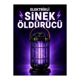 kawigo W8 Şarjlı Elektrikli Sinek Öldürücü Lamba Dijital Ekranlı Sinek Öldürücü Type-C Şarjlı, UV Mor Işıklı, Kablosuz Sivrisinek Öldürücü