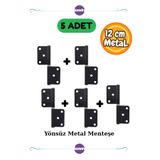 Kawin 5 Adet 12cm Siyah Çelik Kapı Menteşe Yönsüz 2mm Dayanıklı Panel Cerman Nikel