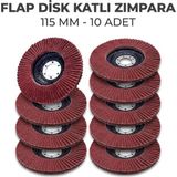 Kawin Genel 115 mm Flap Disk Katlı Zımpara Seti – 10 Adet, Metal ve Ahşap Taşlama/taş Motoru Uyumlu