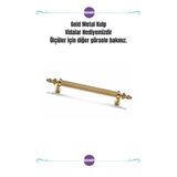 Kawin Gold Altın Kulp 96MM Metal Vidalı - Dolap, Şifonyer, Ünite,Komodin, Mutfak Dolabı, Vestiyer Kulbu