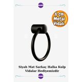 Kawin Metal Mat Siyah 6cm Sarkaç Dolap Çekmece Kulpu Halka Mobilya Tutacağı Kulbu 60mm (6cm)