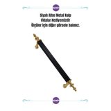 Kawin Siyah Altın Kulp 160mm Metal Vidalı - Dolap, Şifonyer, Ünite,komodin, Mutfak Dolabı, 16 Cm Gold Kulp