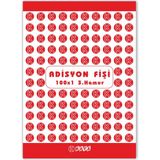 Kaya 10 x 14 cm Adisyon Cep Boy Sipariş Fişi 25'li Tek Nüsha Seri Nolu Kırmızı Renkli