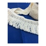 KAYA ARNİCA TEKSTİL Saçaklı Dantel Şerit Bohem Tarz 8 Cm – (2 Metre)Elbise, Çanta ve Ev Tekstili Aksesuarı