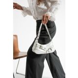 Kaya Bag Beyaz Kadın Omuz ve Kol Çanta 13x30 Ebatı