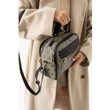 Kaya Bag Gri Üç Gözlü Kadın Omuz Ve Çapraz Çantası 19x23 Ebatında
