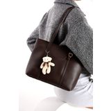 Kaya Bag Kahverengi Kadın Omuz Çanta 24x35 Ebatında