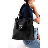 Kaya Bag Kaya Bags Siyah Kadın Omuz Ve Kol Çantası 34x44 Ebatında