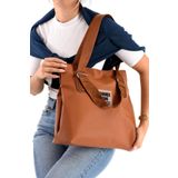 Kaya Bag Kaya Bags Taba Kadın Omuz Ve Kol Çantası 34x44 Ebatında