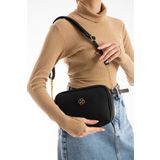 Kaya Bag Siyah Kadın 3 Gözlü Çapraz Çanta 16x26 Ebatı