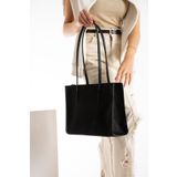 Kaya Bag Siyah Süet Kadın Omuz Ve Kol Çanta 25x34 Ebatında