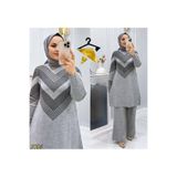 KAYA BUTİK simli triko takım pantolonlu tunik