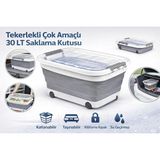 Kaya Group 30L Tekerlekli Saklama Kutusu | Katlanabilir, Kilitli, Suya Dayanıklı, Ev & Araba İçin