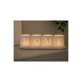 Kaya Hediyelik Dekoratif HOME Tealight Mumluk(Pilli Mum Kullanılır)