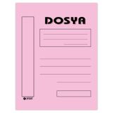 Kaya Tam Kapak Karton Telli Dosya Pembe 100'lü
