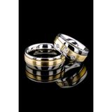 Kaya The Third Love Me Marka 7.5mm 1.kalite Altın Beyaz 2 Renk Garantili Çelik Alyans Yüzük Lm-024g