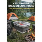 KAYAGROUP Katlanır Tekerlekli Saklama Kutusu 30 Lt – Ev, Araba ve Kamp İçin Taşınabilir Organizer