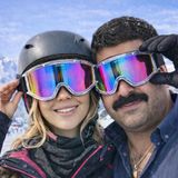 Kayak Gözlüğü (2 Adet) Ventilli Güneş Kar Gözlük Gökkuşağı Snowboard Glasses Ekonomik Seri Gözlük