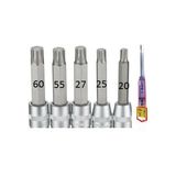 Kayasan 1/2 Lokmalı Torx Uçlu 6 Köşe 100 mm 20-25-27-55-60 mm + Kontrol Kalemi