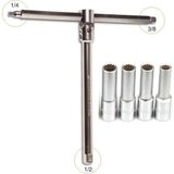 Kayasan 3 Fonksiyonlu Mafsallı Lokma Cırcır Kolu 1/4-3/8-1/2 +1/4 Lokma 8MM-10MM-11MM12MM 12 Köşe