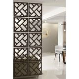 Kayasan Ahşap Kayasan ® Lazer Kesim Sarkıt Paravan, Ahşap Seperatör, Oda Ayırıcı 4'lü Panel Levha Seti - 40x40