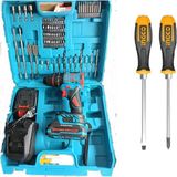 Kayasan Catpower 1050 Şarjlı Darbeli Matkap 10 mm 2 Ah 20 Volt 72 Parça Aksesuarlı 2 Adet Darbeli Tornavida